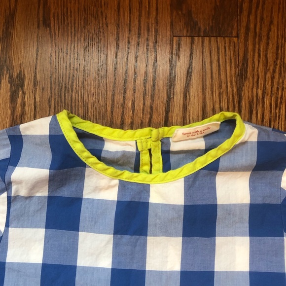 Smiling Button Gingham Dress - Picture 6 of 10